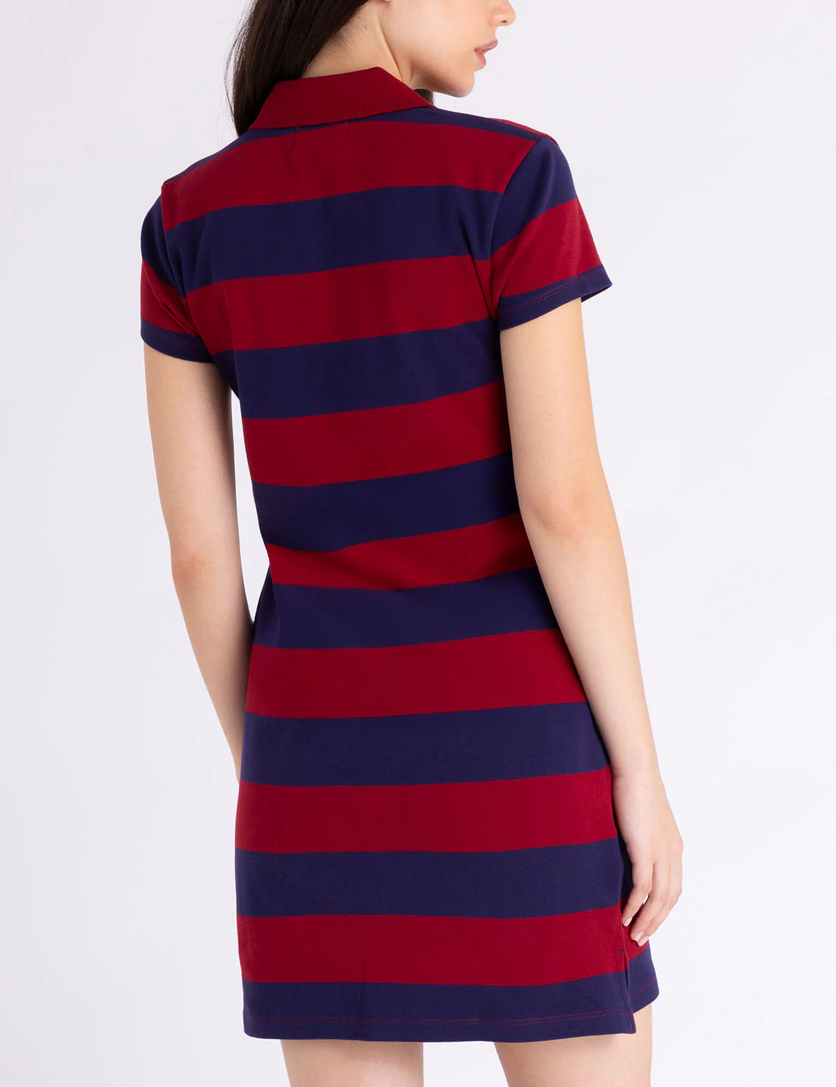 Y-PLACKET RUGBY STRIPE SLIM FIT POLO DRESS - Image 6