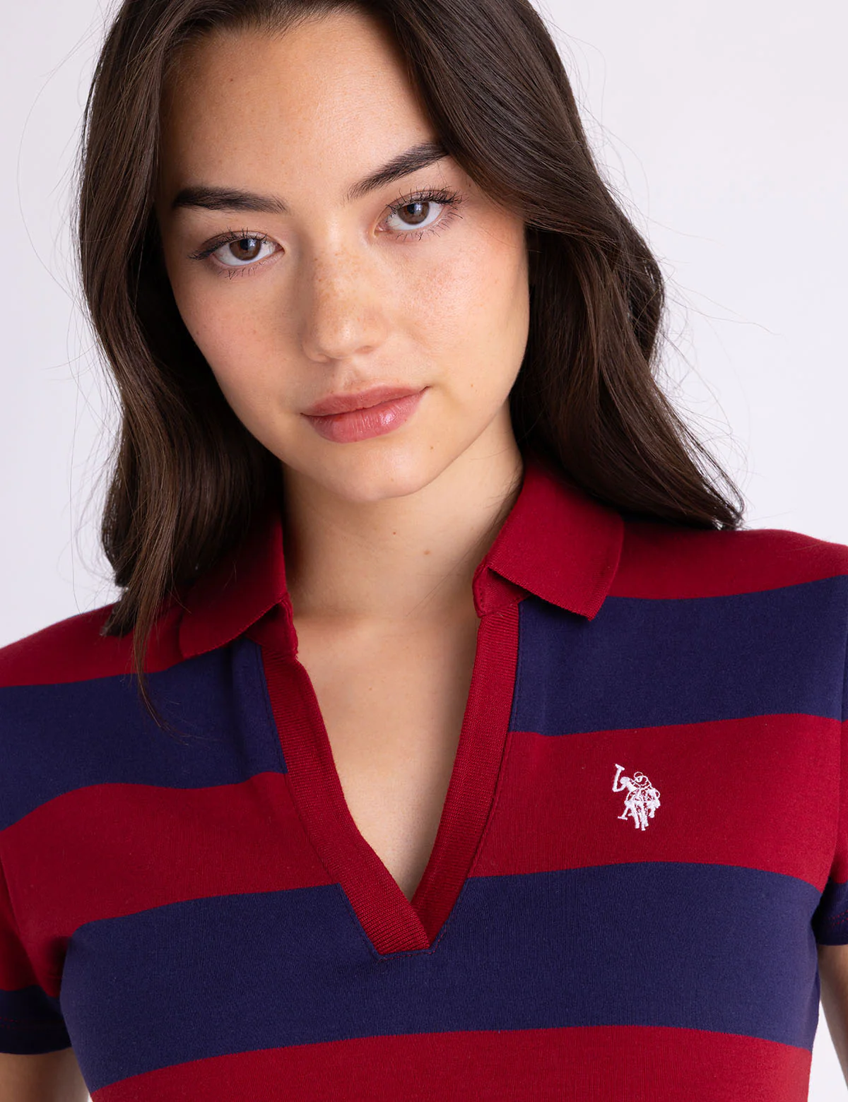 Y-PLACKET RUGBY STRIPE SLIM FIT POLO DRESS - Image 7