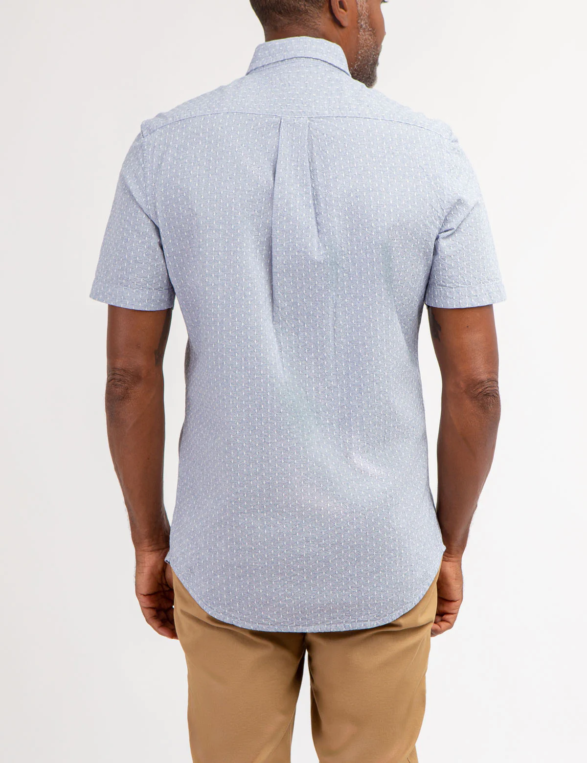 YARN DYE DOBBY PATTERN SHORT SLEEVE SHIRT - Image 4