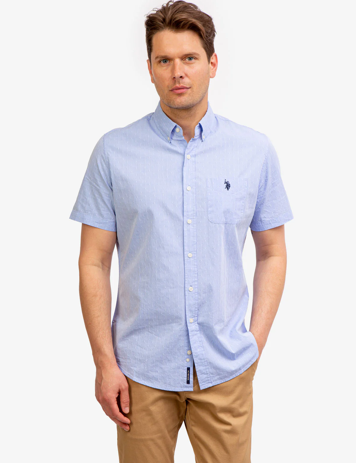 YARN DYE DOBBY SHORT SLEEVE SHIRT - Image 4