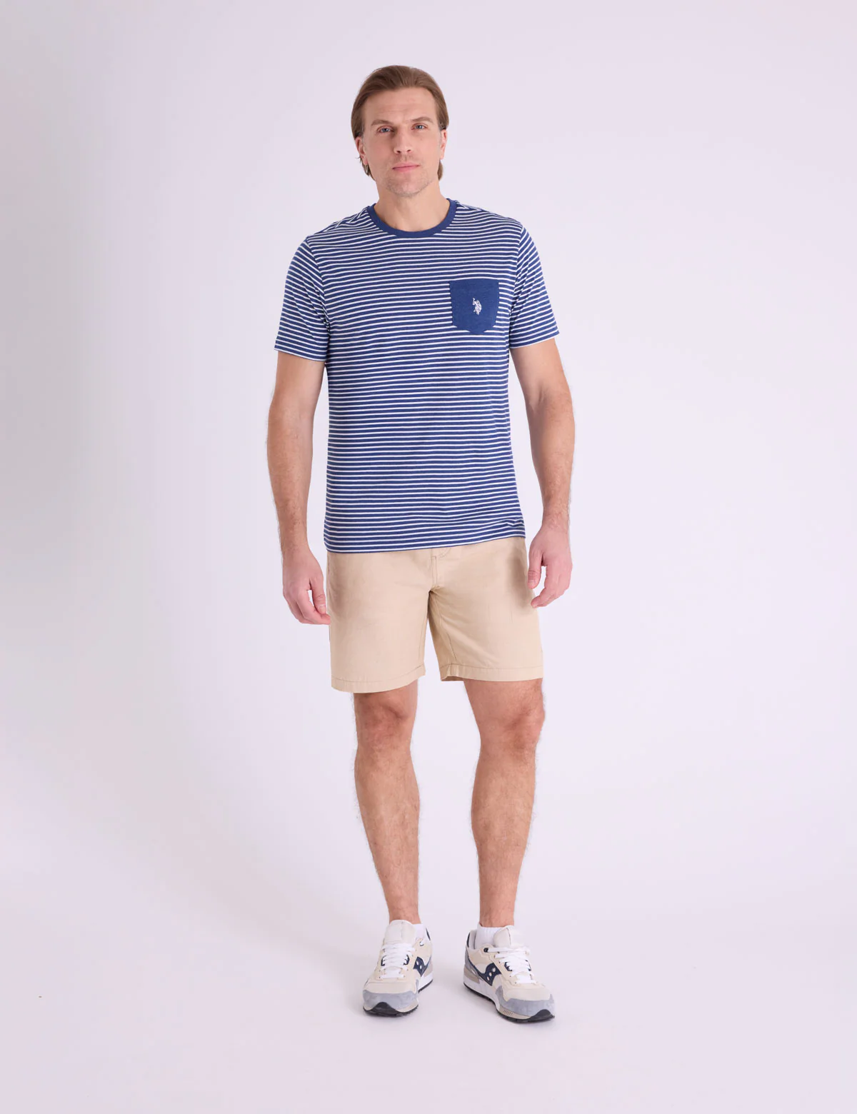 YARN DYE JERSEY STRIPE T-SHIRT WITH CHEST POCKET - Image 7