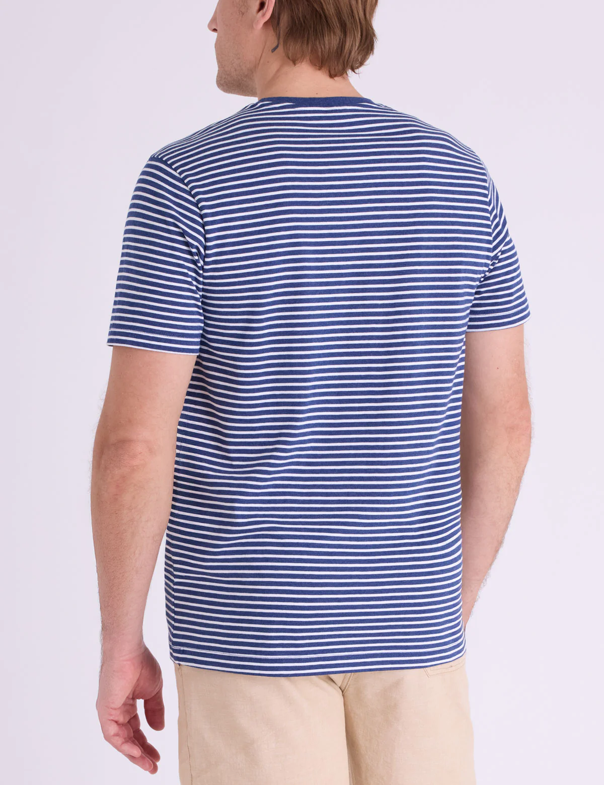 YARN DYE JERSEY STRIPE T-SHIRT WITH CHEST POCKET - Image 8