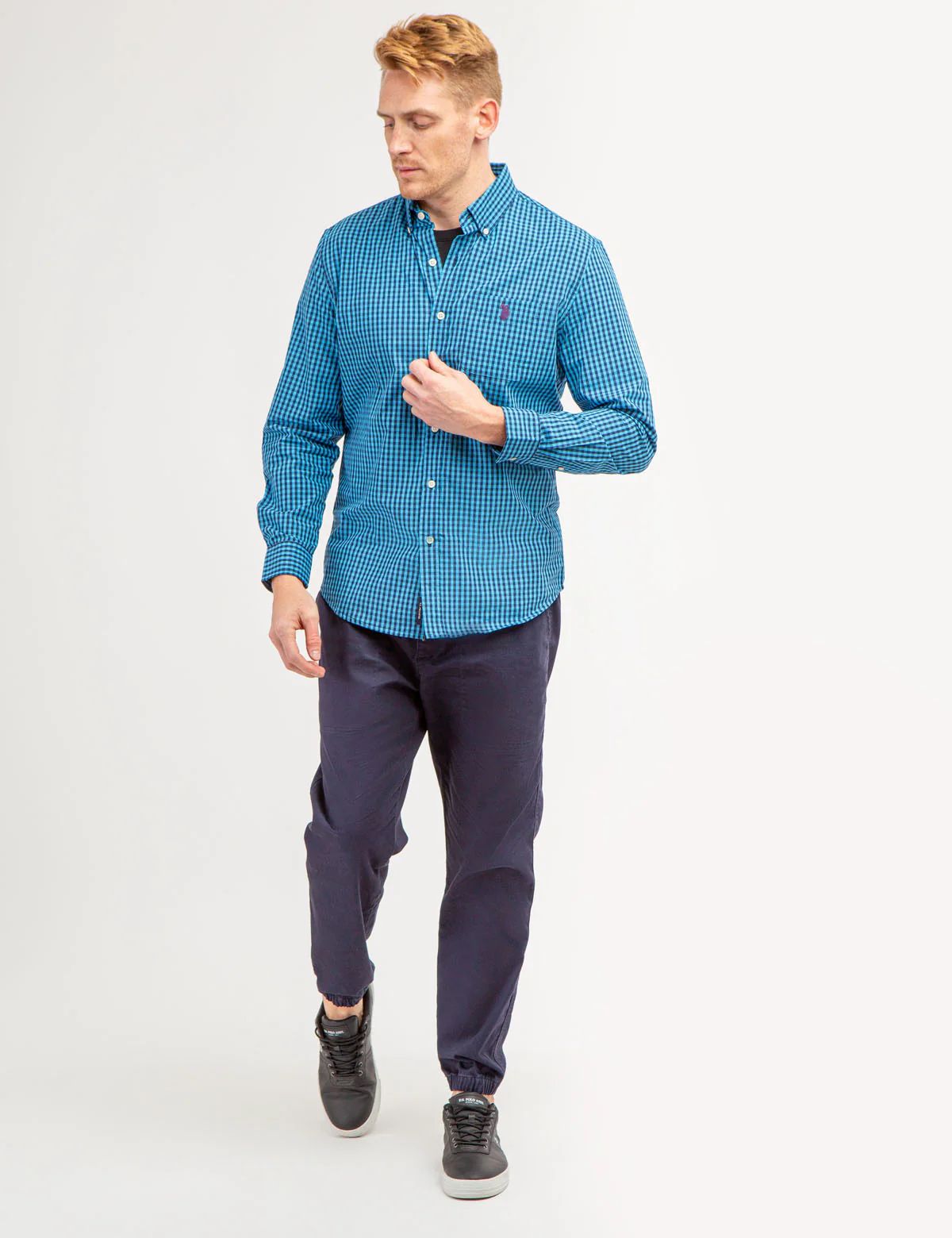 YARN DYE PEACHED POPLIN GINGHAM SHIRT - Image 2