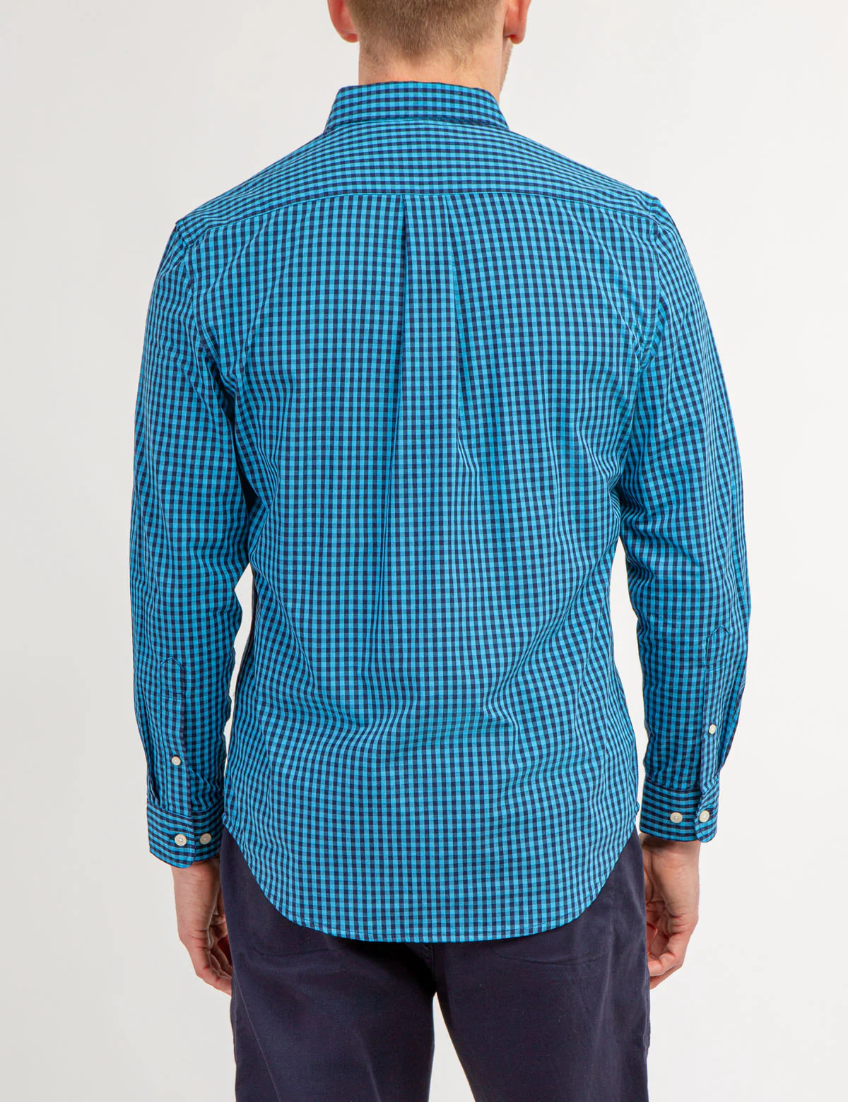 YARN DYE PEACHED POPLIN GINGHAM SHIRT - Image 4