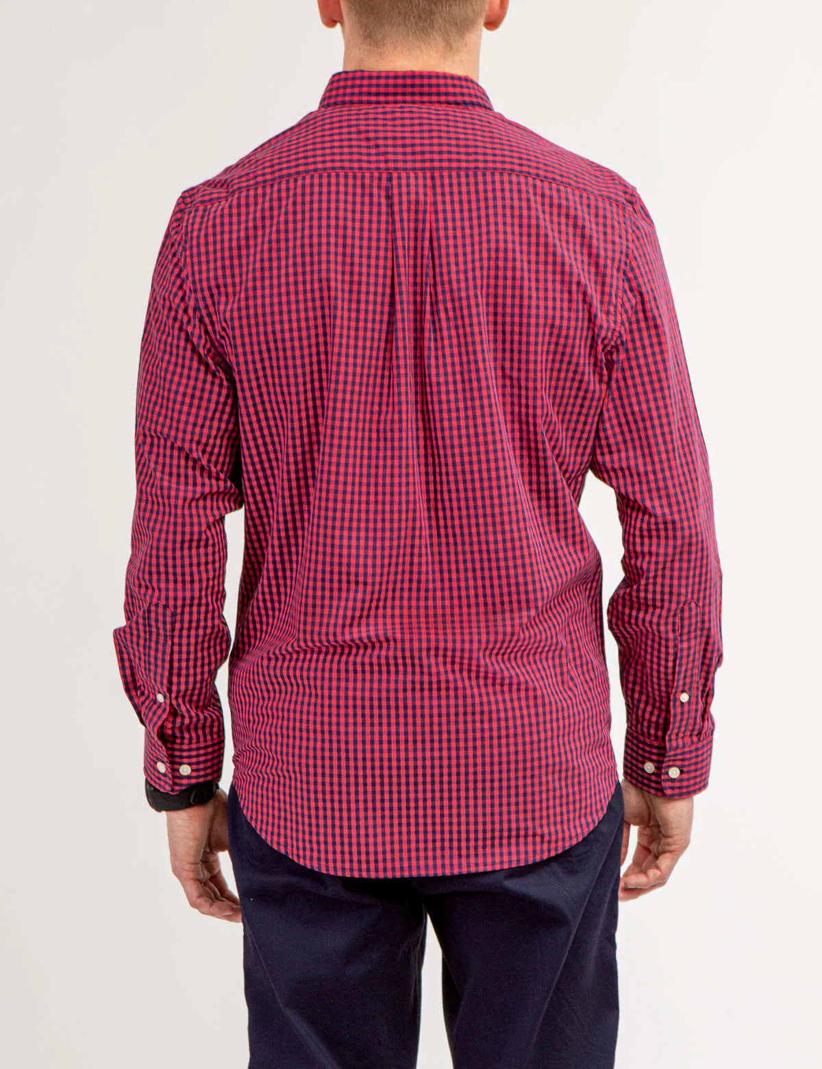 YARN DYE PEACHED POPLIN GINGHAM SHIRT - Image 8