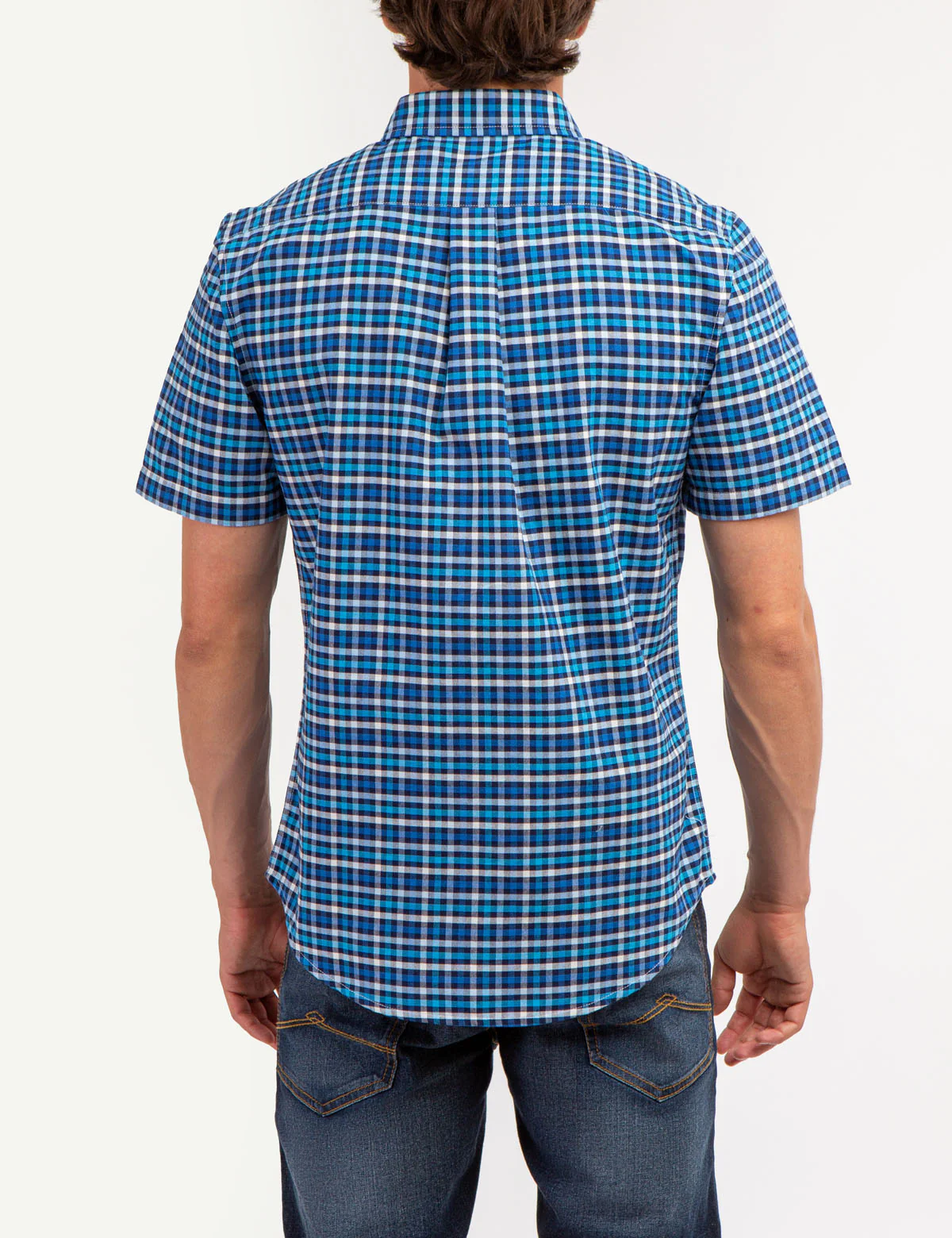 YARN DYE PLAID SHORT SLEEVE OXFORD SHIRT - Image 4