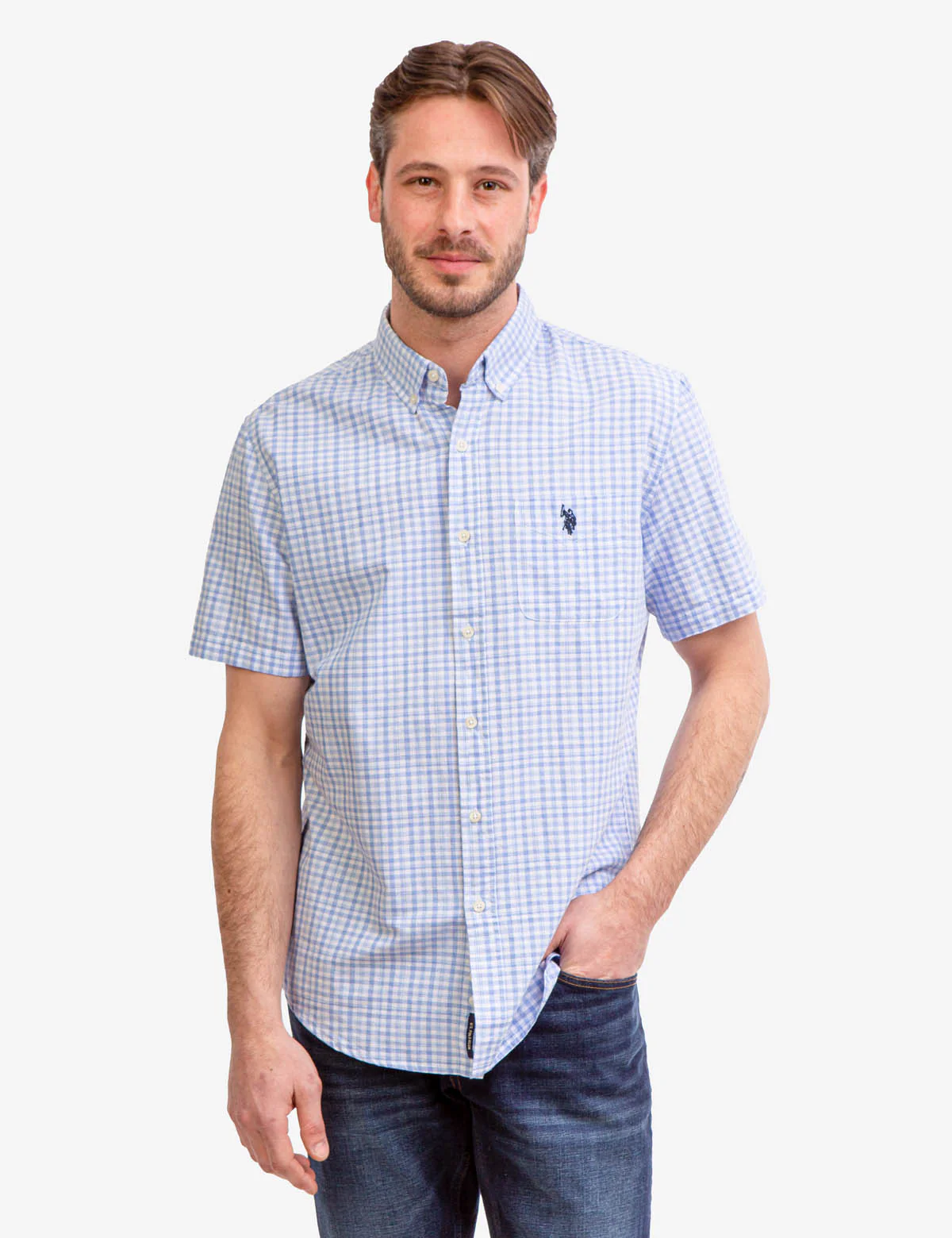 YARN DYE PLAID SHORT SLEEVE SHIRT - Image 2