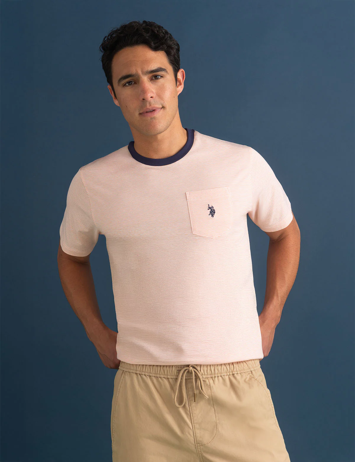 YARN DYE STRIPE JERSEY T-SHIRT WITH POCKET - Image 7