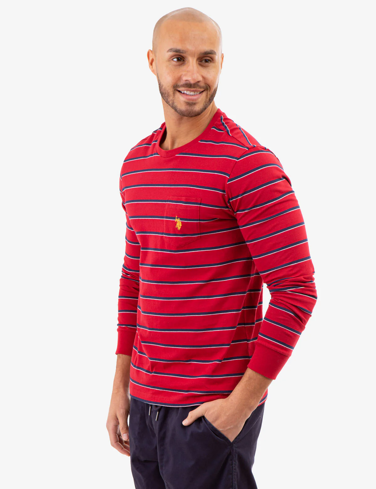 YARN DYE STRIPE JERSEY LONG SLEEVE T-SHIRT - Image 3