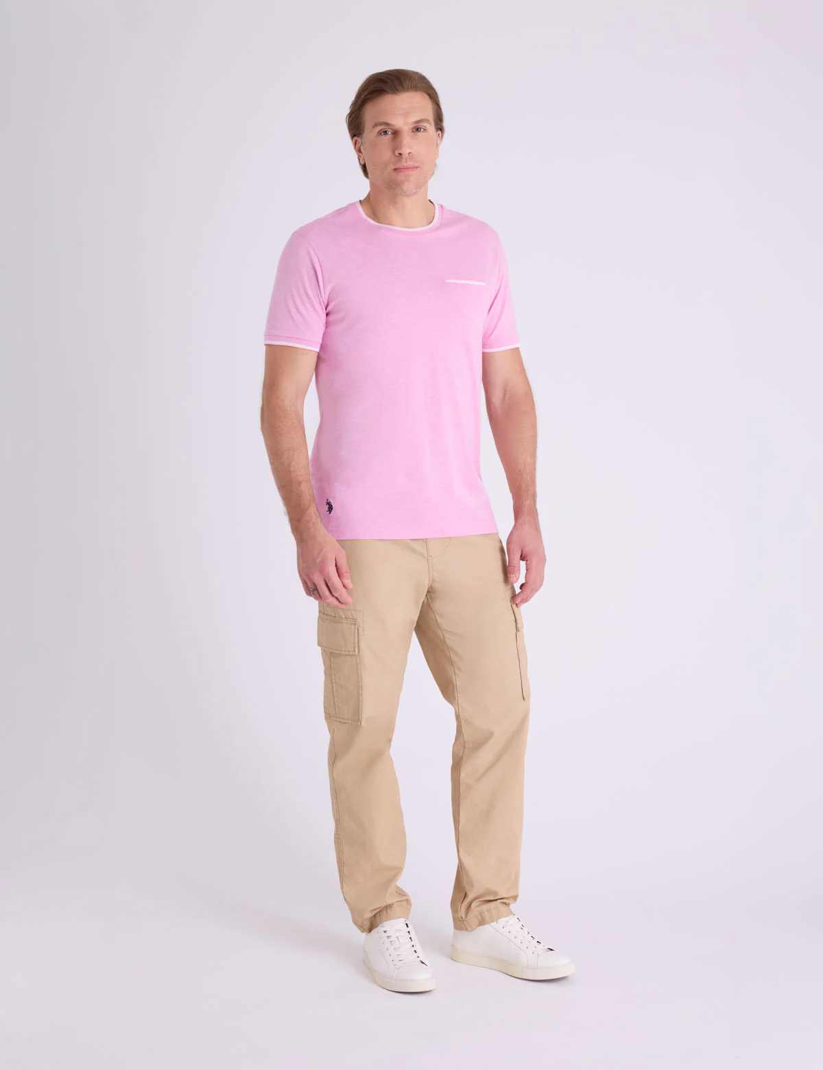 YARN DYE TIPPED T-SHIRT WITH CHEST POCKET - Image 4