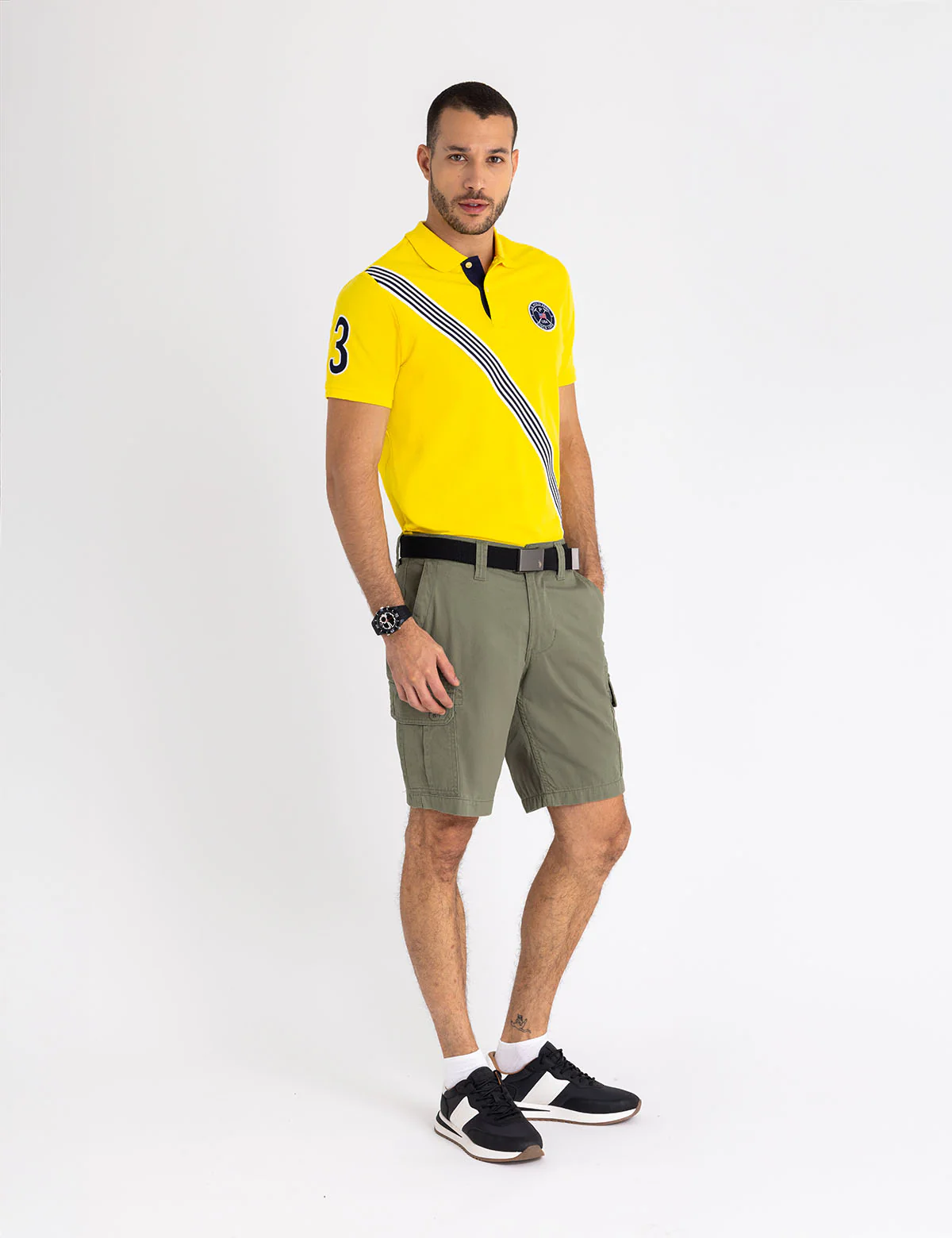 YARN DYE TRICOT TAPE PIQUE POLO SHIRT - Image 4