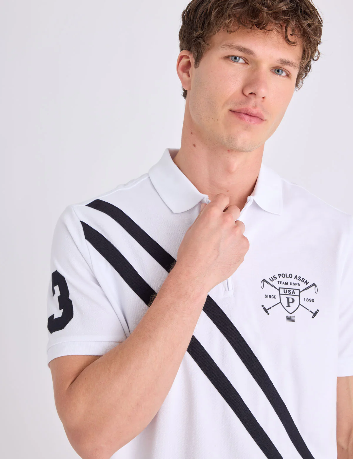 ZIPPER PLACKET SASH MALLET PIQUE POLO SHIRT - Image 2