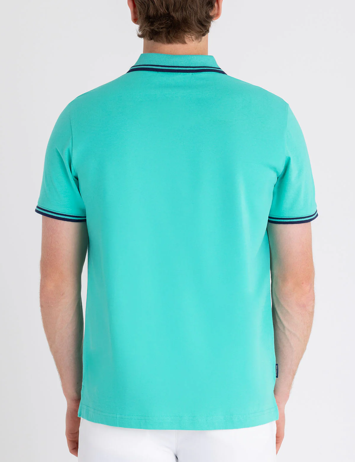 ZIPPER PLACKET TIPPED JERSEY POLO SHIRT - Image 5
